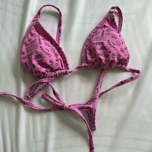 PacSun Pink Bikini Top Size Small